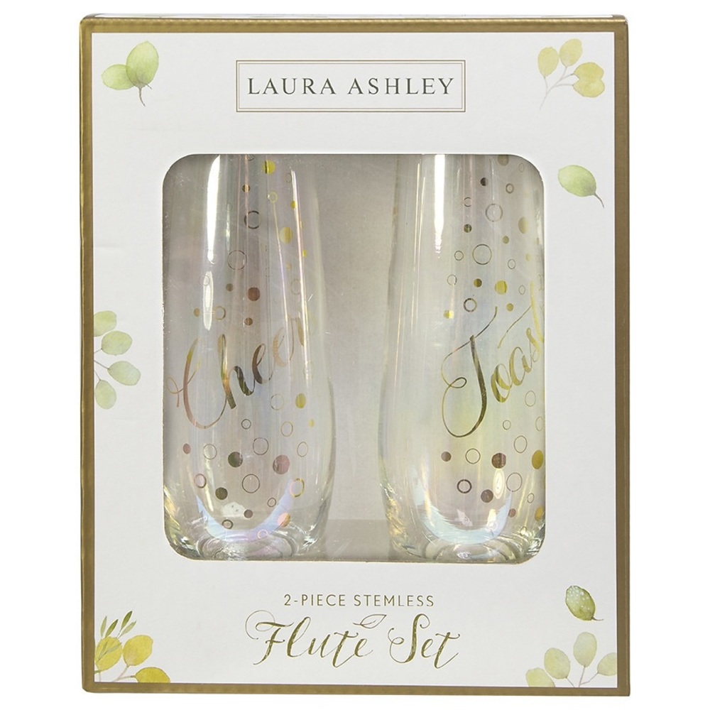 🥂 Laura Ashley CHEERS Flute Gift Set